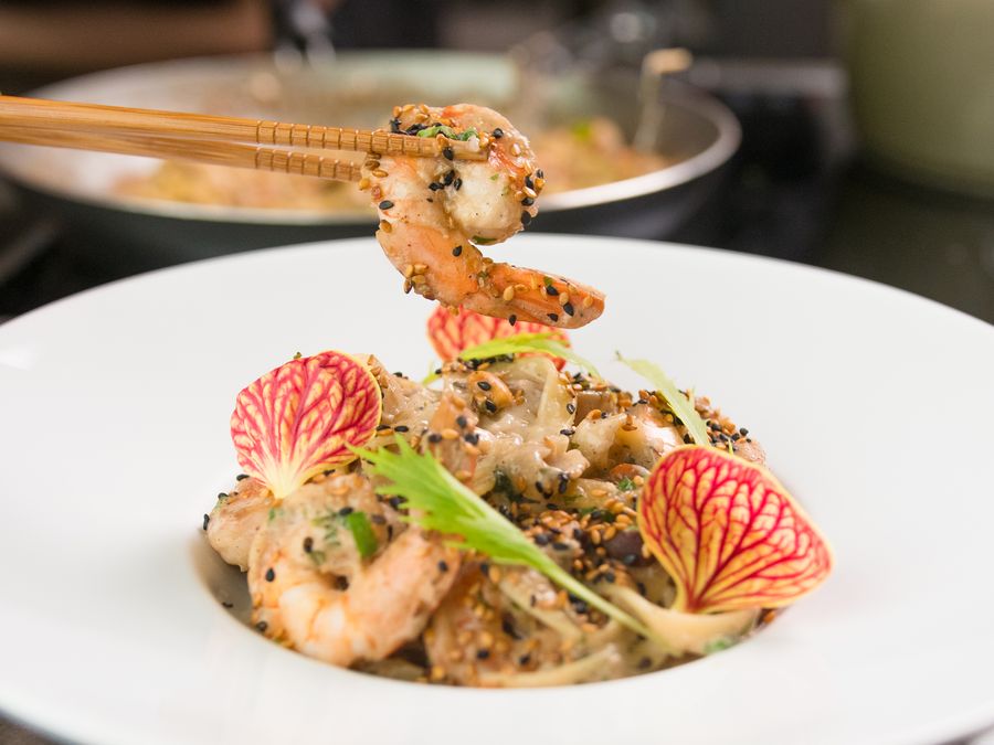 Thai Shrimp Pasta (rende para 6 pessoas)